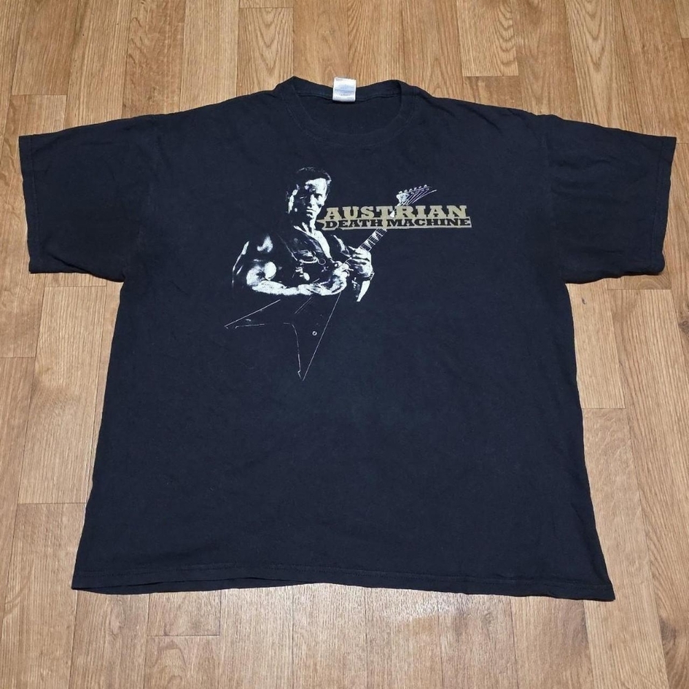 Vintage Austrian Death Machine Total Brutal Band Shirt Size XL Arnold Schwa